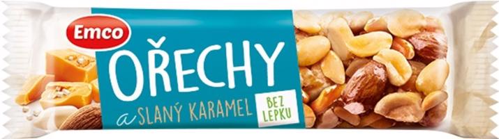 Emco Tyčinka s ořechy a slaným karamelem 35 g