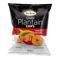 Grace Bezlepkové chipsy ze zelených banánů plantain chilli 85 g