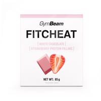 GymBeam Fitcheat Proteinová čokoláda bílá čokoláda a jahoda 80 g