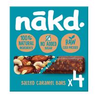 NAKD Salted Caramel  - Ovocno-oříškové RAW tyčinky slaný karamel 35g x 4